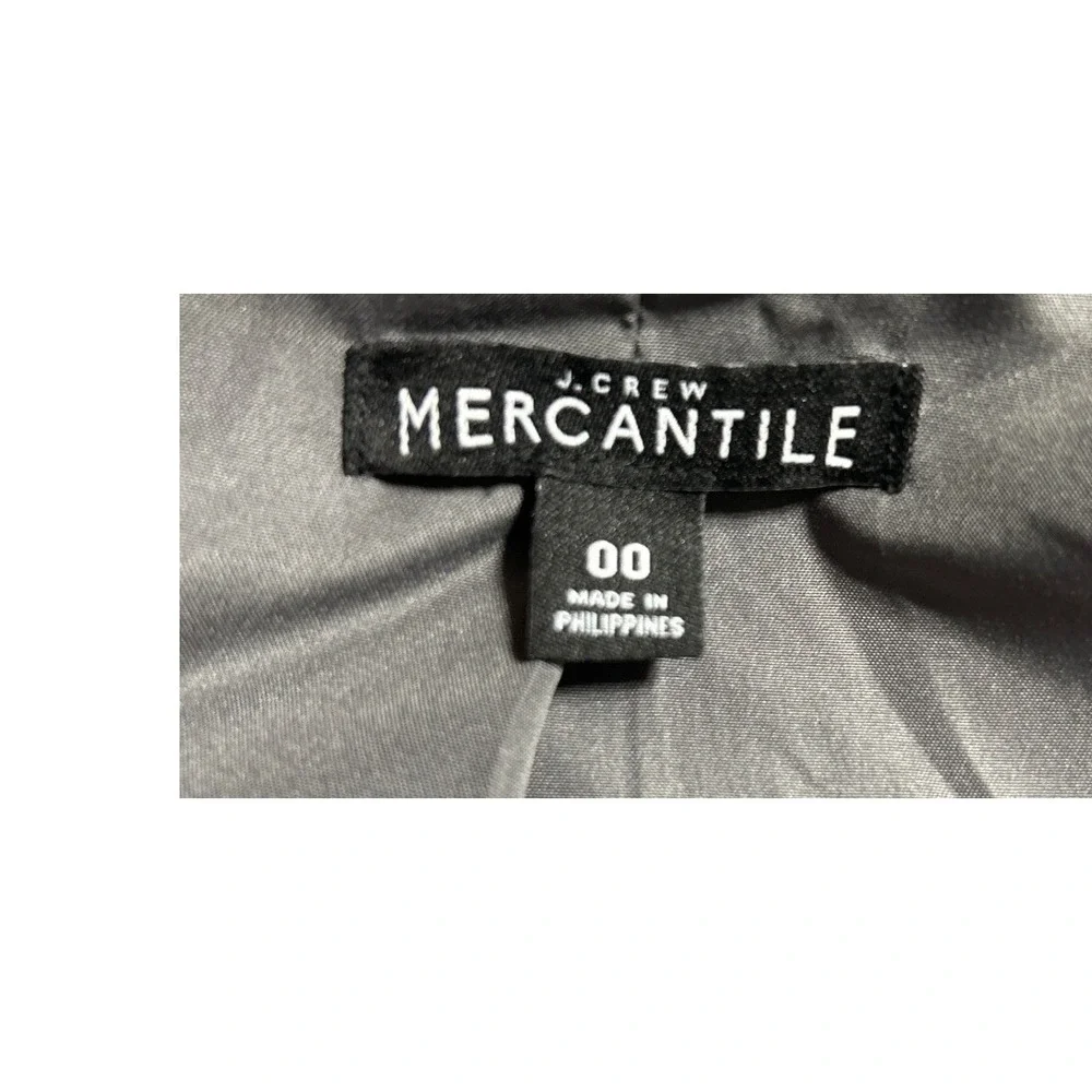 J.Crew Mercantile Gray Wool Blend Coat Hooded Faux Fur‎ Trim Winter Size 00